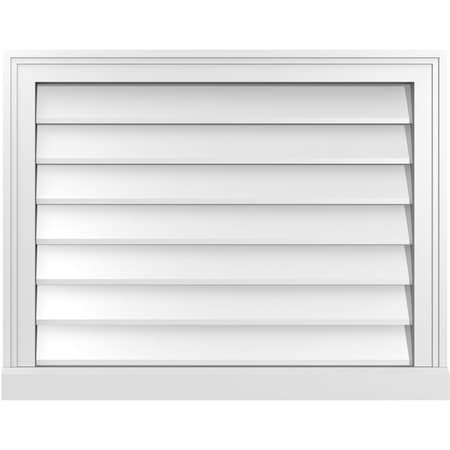 Ekena Millwork Vertical Surface Mount PVC Gable Vent w/ 2"W x 2"H , Brickmould Sill Frame, 28"W x 22"H GVPVE28X2203SN